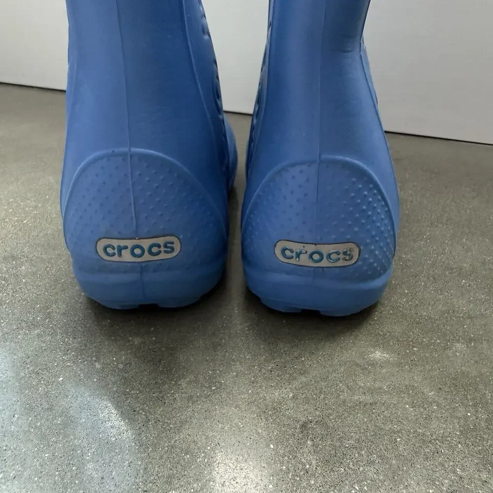 Crocs Boys Kids Handle It Rain Boots C13 Blue Waterproof Pull On Boots